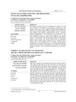 Nghiên cứu một số yếu tố ảnh hưởng đến quy trình chế biến sản phẩm chả cá rô phi