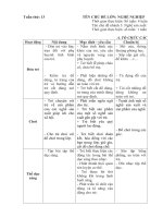 Kế hoạch giáo dục tuần 13: Nghề sản xuất