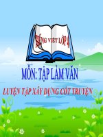 Lớp 4: Tiếng Việt - Luyện tập xây dựng cốt truyện