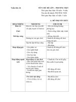 Tuần 26 ( Tuần phụ ) chủ đề: Phương tiện giao thông