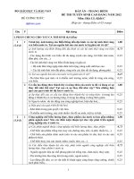 Đáp án đề thi cao đẳng môn địa lý khối C năm 2012 | dethivn.com