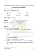 ĐỀ CƯƠNG ÔN TẬP HOC KÌ 1 TOÁN 7- Đáp án chi tiết