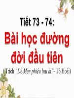 T73 74 bài học đường đời đầu tiên 