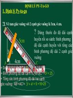 Toán 7 - Tiết 37 - Bài 7. Định lí Pytago