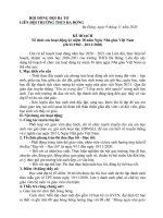 KẾ HOẠCH tổ CHỨC các HOẠT ĐỘNG 20 11 2020 