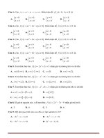 BÀI TẬP TRẮC NGHIỆM-DẤU CỦA TAM THỨC BẬC HAI