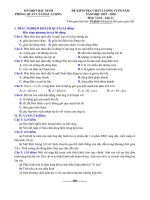 đề  đáp án kiểm tra học kì ii khối 10 và 11 của sở gdđt