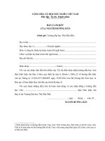 Bản cam kết của người hướng dẫn