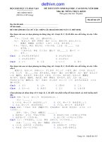 Đáp án và Đề thi đại học môn Tiếng Nhật khối D năm 2008 | dethivn.com