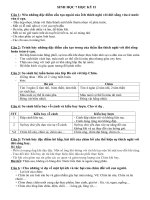 Bài tập Sinh 6 HKII Năm học 2019-2020