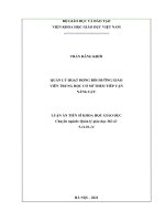 Quản lý hoạt động bồi dưỡng giáo viên trung học cơ sở theo tiếp cận năng lực 