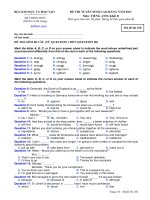 ĐỀ THI TUYỂN SINH CAO ĐẲNG Môn TIẾNG ANH Khối D NĂM 2011 và đáp án | dethivn.com