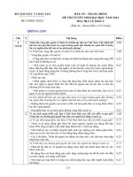 Đáp án thang điểm Đề thi đại học môn Địa lí khối C năm 2014 | dethivn.com