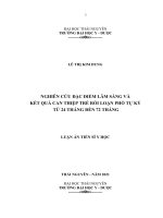 Nghiên cứu đặc điểm lâm sàng và kết quả can thiệp trẻ rối loạn phổ tự kỷ từ 24 tháng đến 72 tháng 
