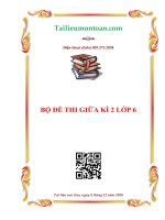 Bộ đề thi giữa kì 2 toán 6 2021 