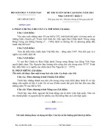 Đề thi cao đẳng môn lịch sử khối C năm 2013 | dethivn.com