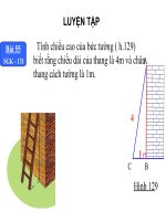 Toán 7 - Tiết 38 - Luyện tập về định lí Pytago