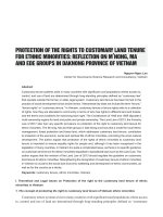 Protection of the rights to customary land tenure for ethnic minorities: reflection on M’Nong, Ma and ede groups in Daknong province of Vietnam