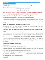 PHIẾU HỌC TẬP - LỊCH SỬ 9 Tuần 27 - Tiết 35 - Bài 28