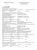 HƯỚNG DẪN ÔN TẬP HÓA 10 HK 1 NĂM HỌC 20-21