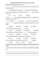 Phiếu BT Tiếng Anh 8A6 tuần 1 tháng 4