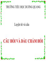 LTVC 4 - Tuần 13 - Câu hỏi và dấu chấm hỏi | Tiểu học Dương Quang