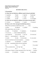 Nội dung ôn tập Tiếng Anh 8 - Tuần 4 (1)