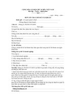 Mẫu đơn xin thay đổi số tài khoản thuế