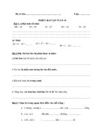 phiếu giao việc phiếu bài tập  khối 2  th đông dư