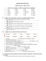 Phiếu ôn tập môn Tiếng Anh lớp 7 - Tuần 29