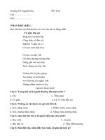 NỘI DUNG ÔN TẬP CHO HỌC SINH KHỐI 2 TRONG THỜI GIAN NGHỈ HỌC PHÒNG CHỐNG DỊCH COVID-19