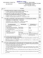 Đáp án Đề thi đại học cao đẳng môn Sinh khối B năm 2006 | dethivn.com