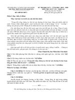 ĐỂ THI VÀ ĐÁP ÁN - HKI - NĂM HỌC 2019 - 2020