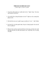 Phiếu ôn tập môn Ngữ văn  lớp 8 - Tuần 29