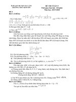 Đề  Thi Thử vào 10 môn Toán năm 2020 Trường THCS Kim Sơn