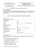 Đề KS HSg lớp 9 lần 2 môn Tiếng Anh