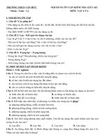 Đề cương ôn tập giữa kì I môn Lý 6 (2020-2021)