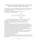 ĐỀ THI THỬ VÀO LỚP 10 THPT MÔN VẬT LÝ NĂM 2014