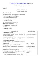 Tải Giáo án Tiếng Anh lớp 2 Tuần 25 sách First Friends 2 - Giáo án môn tiếng Anh lớp 2 theo tuần