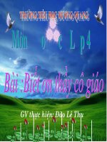 bai giang dien tư mon dao dức 4 - tuan 14 | Tiểu học Dương Quang