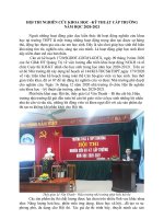 HỘI THI NCKHKT CẤP TRƯỜNG NĂM HỌC 2020-2021