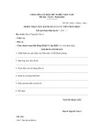 Mẫu phiếu nhận xét, đánh giá của ủy viên phản biện