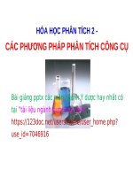 CÁC PHƯƠNG PHÁP PHÂN TÍCH QUANG PHỔ ppt _ HÓA PHÂN TÍCH
