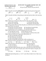Đề  Thi Thử vào 10 môn Lý năm 2020 Trường THCS Lệ Chi