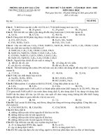 Đề thi thử vào 10 môn Sinh năm 2020 Trường THCS Cao Bá Quát
