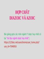 HỢP CHẤT DIAZOIC và AZOIC ppt _ HÓA HỮU CƠ