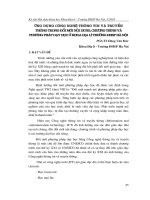Ứng dụng công nghệ thông và truyền thông trong đổi mới nội dung, chương trình và phương pháp dạy học ở khoa Địa lí trường Đại học Sư phạm Hà Nội