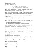 Nội dung ôn tập Hóa 8 - Tuần 5