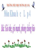 Khoa hoc 4. Tuan 18. Khong khi can cho su song | Tiểu học Dương Quang