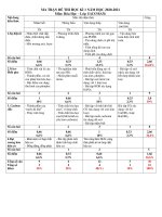 MA TRẬN ĐỀ THI HỌC KÌ 1  - MÔN HÓA LỚP 11 - NĂM HỌC ...